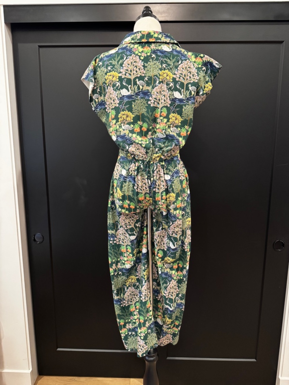 Palava Francesca - Green Botanical Gardens Tencel Jumpsuit UK 12/US 8 - Like New - Picture 6 of 16
